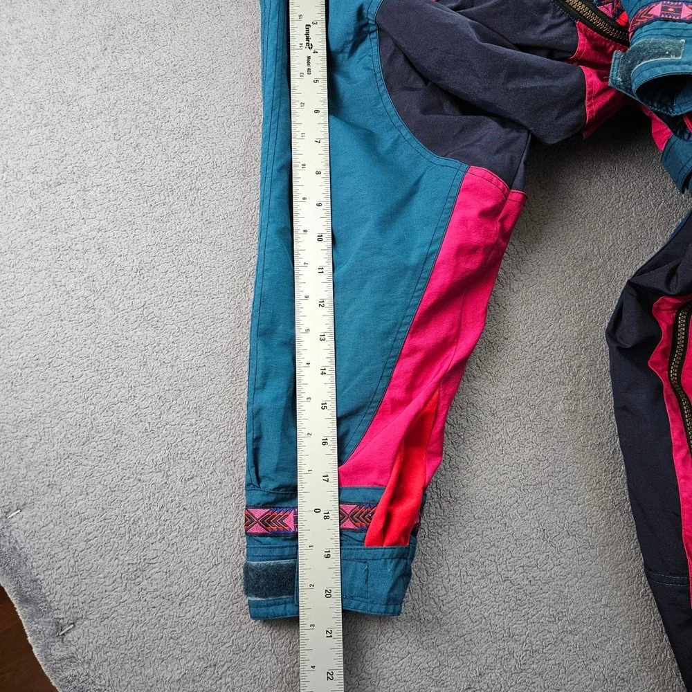 Vtg The North Face Rage Snowsuit Mens Navy Teal‎ Winter Sports Hooded Double Zip